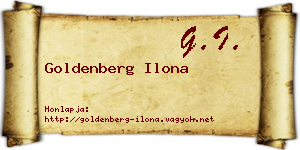 Goldenberg Ilona névjegykártya